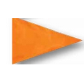 Fluorescent Orange Vinyl Bike Pennant Flag Only w/ Pole Sleeve